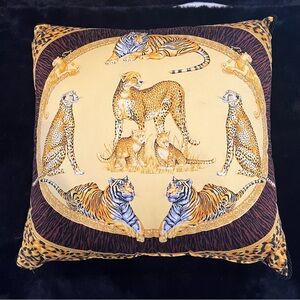 Versace Home Animal Print Decorative Throw Pillow Large Vintage